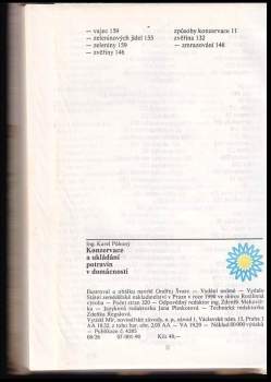 Karel Půhoný: Konzervace a ukládání potravin v domácnosti