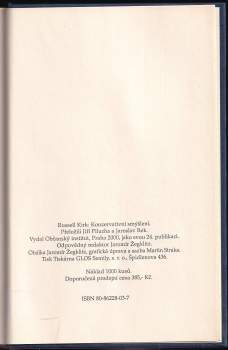 Russell Kirk: Konzervativní smýšlení