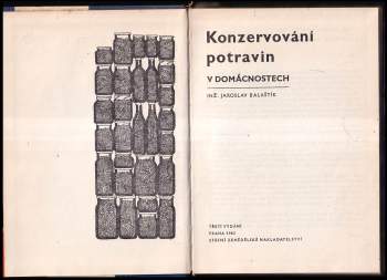 Jaroslav Balaštík: Konzervování potravin v domácnostech
