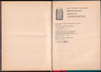 Jaroslav Balaštík: Konzervování potravin v domácnostech