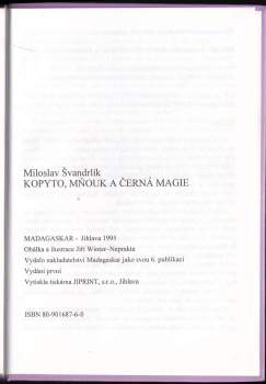 Miloslav Švandrlík: Kopyto, Mňouk a černá magie