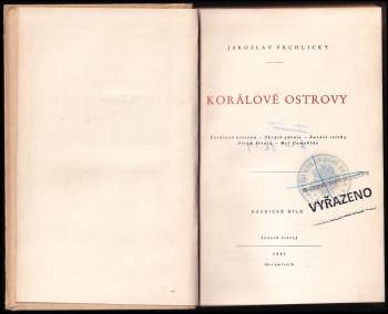 Jaroslav Vrchlický: Korálové ostrovy