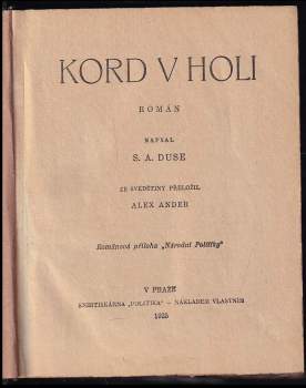 Samuel August Duse: Kord v holi