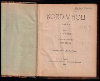 Samuel August Duse: Kord v holi