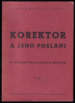 Korektor a jeho poslání