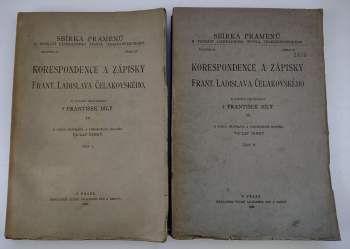 Korespondence a zápisky Frant. Ladislava Čelakovského