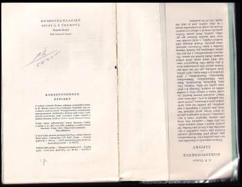 Anton Pavlovič Čechov: Korespondence ; Zápisky