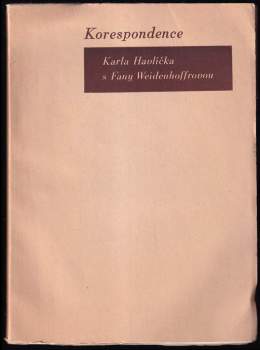 Korespondence Karla Havlíčka s Fany Weidenhoffrovou