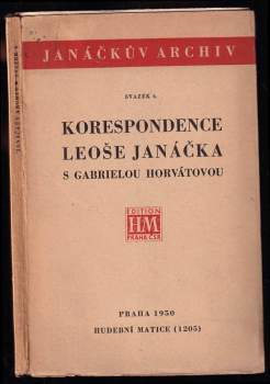 Korespondence Leoše Janáčka s Gabrielou Horvátovou