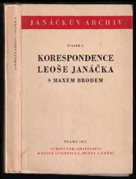 Korespondence Leoše Janáčka s Maxem Brodem