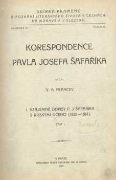 Korespondence Pavla Josefa Šafaříka