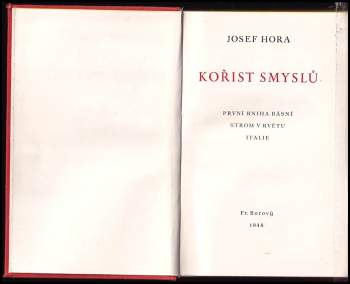 Josef Hora: Kořist smyslů