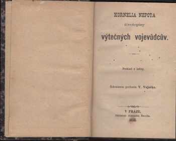 Cornelius Nepos: Kornelia Nepota životopisy výtečných vojevůdcův : překlad z latiny