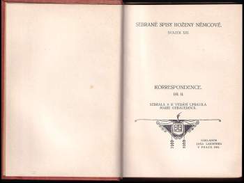 Božena Němcová: Korrespondence
