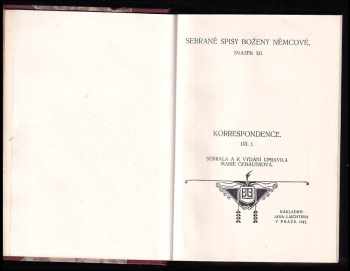 Božena Němcová: Korrespondence