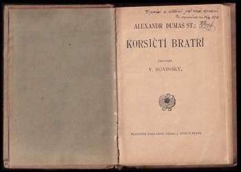 Alexandre Dumas: Korsičtí bratři