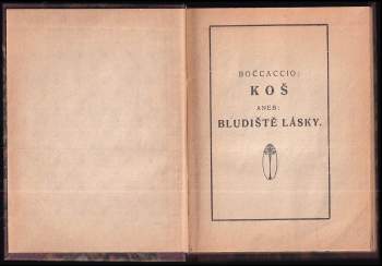 Giovanni Boccaccio: Koš, aneb, Bludiště lásky