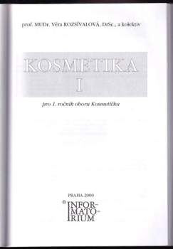 Věra Rozsívalová: Kosmetika I