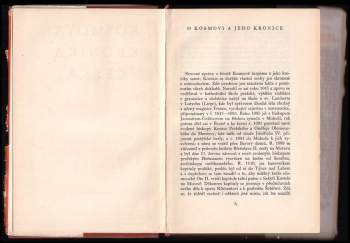 Kosmas: Kosmova Kronika česká