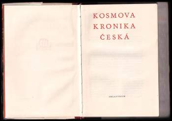 Kosmas: Kosmova Kronika česká