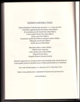 Kosmas: Kosmova kronika česká