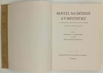 Bohumil Vavroušek: Kostel na dědině a v městečku