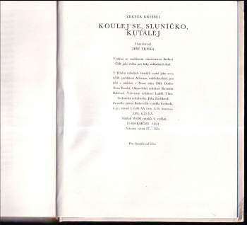 Zdeněk Kriebel: Koulej se, sluníčko, kutálej