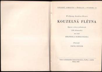 Wolfgang Amadeus Mozart: Kouzelná flétna