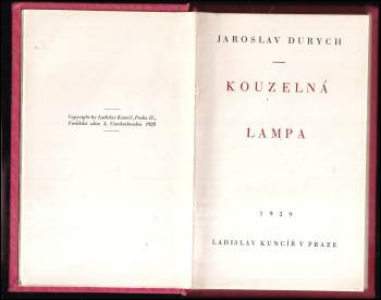 Jaroslav Durych: Kouzelná lampa
