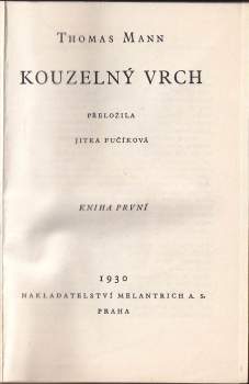 Thomas Mann: Kouzelný vrch