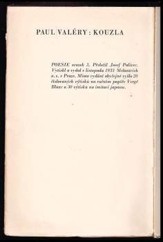 Paul Valéry: Kouzla