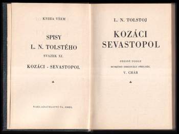 Lev Nikolajevič Tolstoj: Kozáci ~ Sevastopol