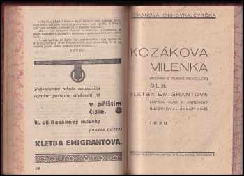 Josef Kočí: Kozákova milenka - Román z ruské revoluce - Díl I, Volha, Volha. + Díl II. Sibiřský vyhnanec + Díl III, Kletba emigrantova +