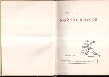 Josef Mašek: Kožené slunce