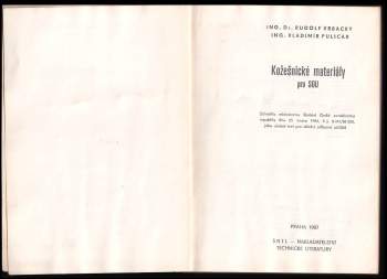Rudolf Vrbacký: Kožešnické materiály