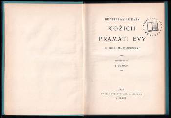 Břetislav Ludvík: Kožich pramáti Evy a jiné humoresky