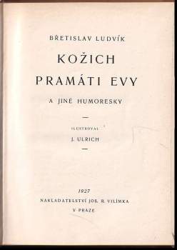 Břetislav Ludvík: Kožich pramáti Evy a jiné humoresky