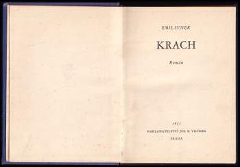 Emil Synek: Krach