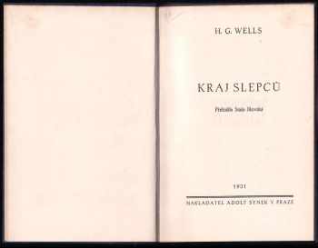 H. G Wells: Kraj slepců