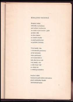 Josef Veselý: Krajino rodná