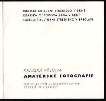 Antonín Dufek: Krajská výstava amatérské fotografie