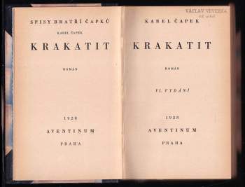 Karel Čapek: Krakatit