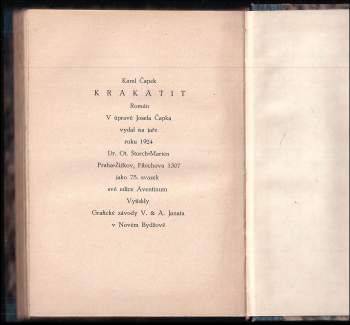 Karel Čapek: Krakatit