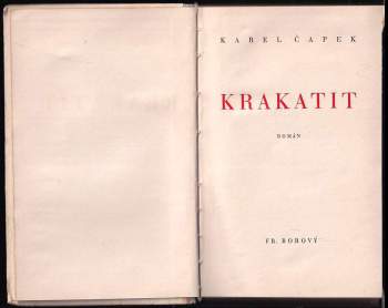 Karel Čapek: Krakatit