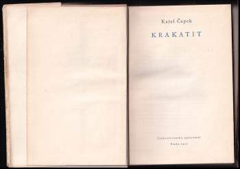 Karel Čapek: Krakatit