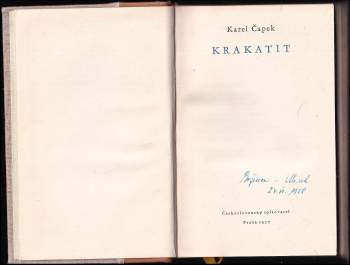 Karel Čapek: Krakatit