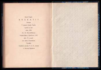 Karel Čapek: Krakatit