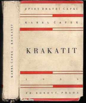 Krakatit : román - Karel Čapek (1936, František Borový) - ID: 263023