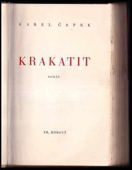 Karel Čapek: Krakatit - román
