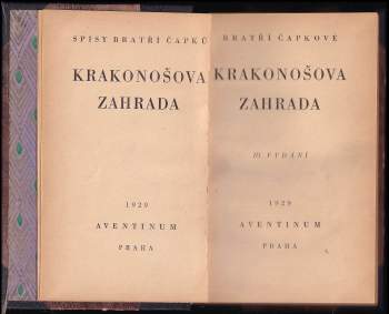 Karel Čapek: Krakonošova zahrada